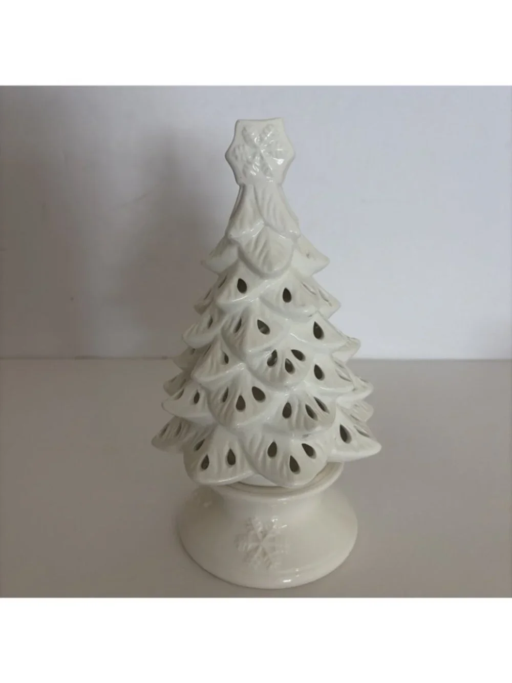 Yankee Candle 2012 Christmas Tree Tea Light Holder Fairy Lamp Ceramic 9